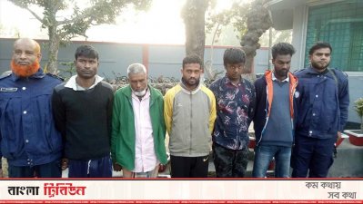 হিলিতে বিশেষ অভিযান, পলাতক ৭ আসামি গ্রেফতার