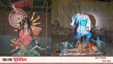 রাতের আঁধারে ৩ মন্দিরে প্রতিমা ভাঙচুর