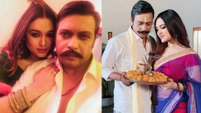 ছবির দুটি দৃশ্যে মিলন ও রাহা