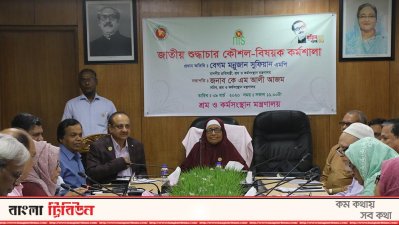 শুদ্ধাচার বিষয়ক কর্মশালয় শ্রম প্রতিমন্ত্রী মন্নুজান সুফিয়ান