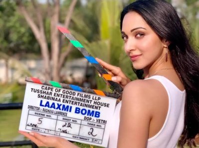 &lsquo;লক্ষ্মী বোম&rsquo; ছবির শুটিংয়ের প্রথম দিনে কিয়ারা আদভানি