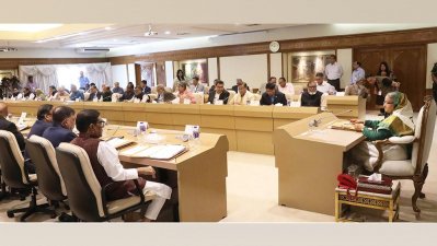 মন্ত্রিসভা বৈঠকে সভাপতিত্ব করেন প্রধানমন্ত্রী শেখ হাসিনা। (ছবি: ফোকাস বাংলা)