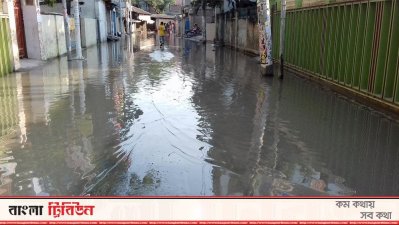  জোয়ারের পানি সয়লাব খুলনা শহরের কিছু এলাকার পথঘাট 