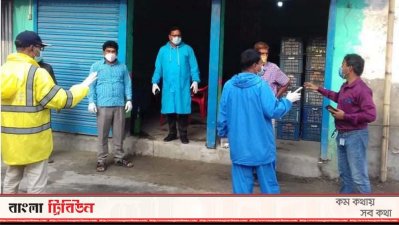 বেপারিদের কোয়ারেন্টিনে রাখার ব্যবস্থা করেছে পুলিশ