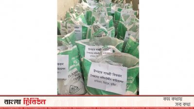 দুস্থদের দেওয়া ত্রাণ