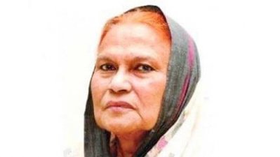 জাতীয় পুরস্কার প্রাপ্ত সংগঠক কাজী জাহেদা আর নেই।