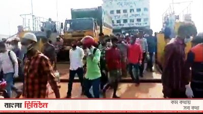 শিমুলিয়া ঘাটে ঢাকামুখী শ্রমজীবীদের ঢল অব্যাহত