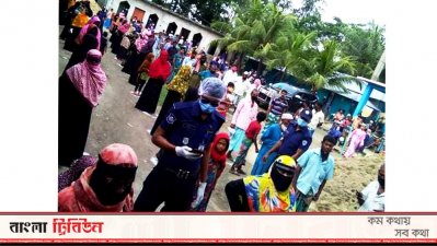 আট দিন ধরে ত্রাণ বিলাচ্ছেন করোনা আক্রান্ত প্যানেল চেয়ারম্যান