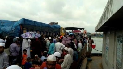 শিমুলিয়া ঘাটে গাড়ির চাপ