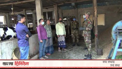 খামারিদের দুধ বিক্রিতে সহায়তা করছে সেনাবাহিনী