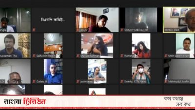 ভিডিও কনফারেন্সে সাংবাদিকরা