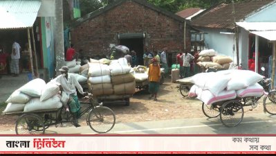 বাজারে নেওয়া হচ্ছে ধান