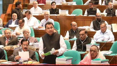 জাতীয় সংসদে অর্থমন্ত্রী আ হ ম মুস্তফা কামাল (ফাইল ছবি)