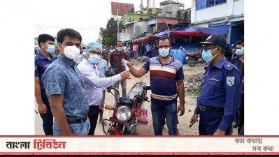 বিরামপুরে মাস্ক বিষয়ে ভ্রাম্যমাণ আদালতের অভিযান