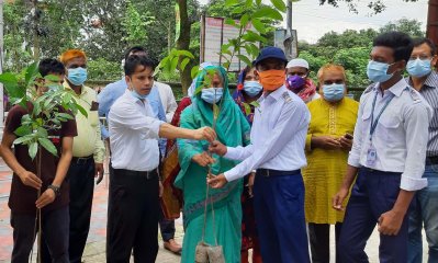 নীলফামারীর সৈয়দপুর উপজেলা চত্বরে বৃক্ষরোপণ ও চারা বিতরণ কর্মসূচির উদ্বোধন করা হয়