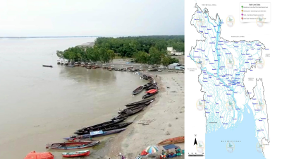 পাউবোর জরিপ অনুযায়ী সিরাজগঞ্জের কাজিপুর পয়েন্টে শনিবার যমুনার পানি বিপদসীমার ১০৩ সেন্টিমিটার ওপরে