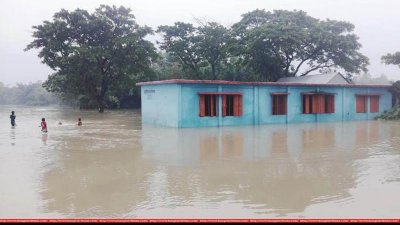 জামালপুরের বন্যা পরিস্থিতি, ছবি- ফোকাস বাংলা