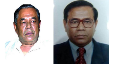 সাবেক মন্ত্রী আবুল কাশেম (বামে), সাবেক হুইপ আশরাফ হোসেন।