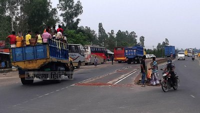 বঙ্গবন্ধু সেতুর পশ্চিমপাড়ের কড্ডার মোড় এলাকা