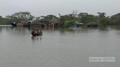 সাতক্ষীরার বন্যা কবলিত এলাকা 