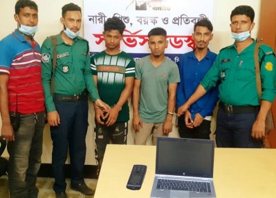 সিলেটে ল্যাপটপ ছিনতাইয়ের সন্দেহে গ্রেফতার তিন