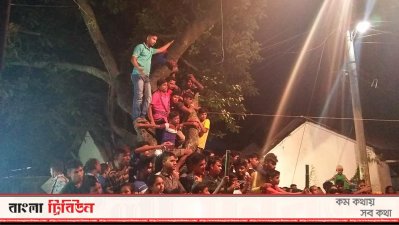 তাজিয়ার মূল অনুষ্ঠান দেখতে ভিড়