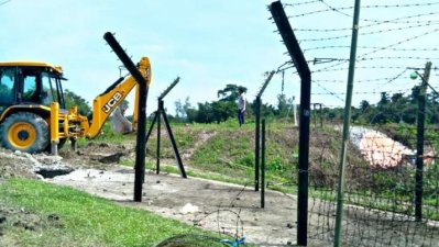 চিলাহাটি-হলদিবাড়ী সীমান্তে রেললাইন স্থাপনের কাজ শুরু করেছে ভারত