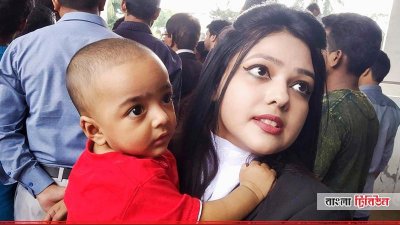 সব প্রতিষ্ঠানে ব্রেস্ট ফিডিং কর্নার স্থাপনের দাবিতে রিট দায়ের করে আলোচিত ৯ মাসের শিশু উমাইর বিন সাদিক ও তার মা আইনজীবী ইশরাত হাসান।