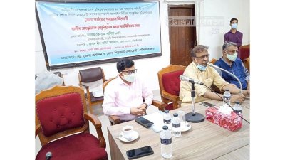 মৌলভীবাজারে বক্তব্য রাখছেন সংস্কৃতি প্রতিমন্ত্রী কে এস খালিদ।