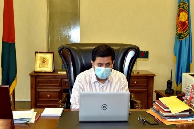 বক্তব্য রাখছেন ঢাকা দক্ষিণের মেয়র 