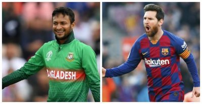 মেসি বার্সেলোনা ছাড়ুক, চেয়েছিলেন সাকিব