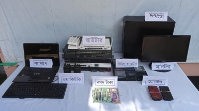 অবৈধ ইন্টারনেট সেবা দিতে গিয়ে সরঞ্জামসহ গ্রেফতার ৩