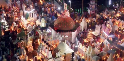 বরিশাল মহাশ্মশানে শ্মশান দীপাবলি উৎসব