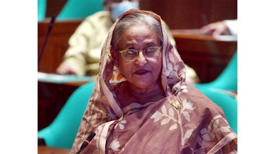 জাতীয় সংসদে বক্তব্য রাখছেন প্রধানমন্ত্রী শেখ হাসিনা, ছবি: ফোকাস বাংলা