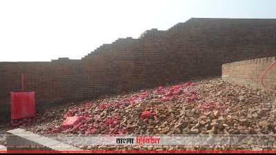 বুদ্ধিজীবীদের শ্রদ্ধা জানাতে প্রস্তুত রায়ের বাজার স্মৃতিসৌধ (ছবি সাজ্জাদ হোসেন)