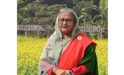 জাতির উদ্দেশে ভাষণ দেন প্রধানমন্ত্রী শেখ হাসিনা (ছবি: পিআইডি)