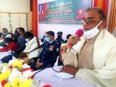 মৌলভীবাজারের বড়লেখায় বিজয় দিবসের অনুষ্ঠানে পরিবেশ, বন ও জলবায়ু পরিবর্তনমন্ত্রী মো. শাহাব উদ্দিন।