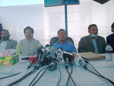 সংবাদ সম্মেলনে হাফিজ উদ্দিন আহমেদ