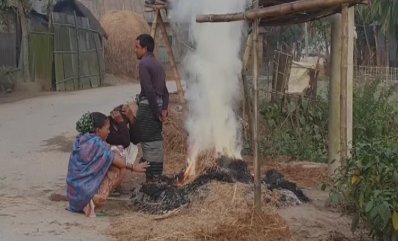 শীতে কাঁপছে তেঁতুলিয়া