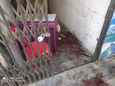 ঘটনাস্থলে বাপ্পির রক্তের দাগ 