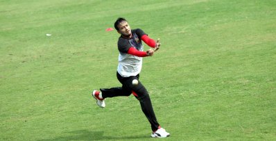 অনুশীলনে সাকিব আল হাসান। 