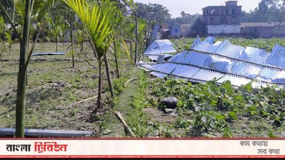 ঘর ভেঙে দেওয়া হয়েছে