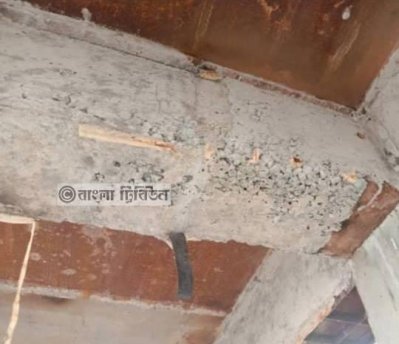 ঝুঁকির আশঙ্কায় গৃহায়নের নির্মাণাধীন ভবন