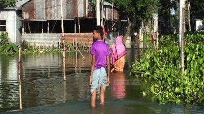 প্লাবিত হয়েছে নিম্নাঞ্চলের বিভিন্ন এলাকা