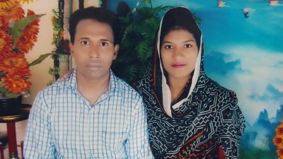 স্বামী আবুল বাশারের সঙ্গে রাবেয়া