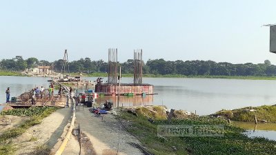 ইতোমধ্যে সেতুর সার্বিক কাজ ৪২ শতাংশ সম্পন্ন করেছে ঠিকাদারি প্রতিষ্ঠান