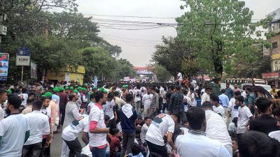প্রতিষ্ঠাবার্ষিকীতে যুবলীগের র‌্যালি