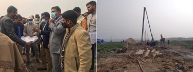 স্থানীয়দের বাধায় তুরাগ তীরে ওয়াকওয়ে নির্মাণ বন্ধ