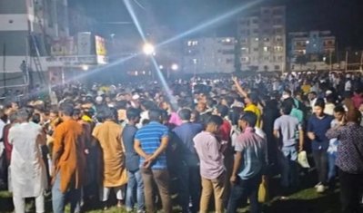 রাতেই সমাবেশস্থলে আসতে শুরু করেন ময়মনসিংহের বিভিন্ন এলাকার নেতাকর্মীরা