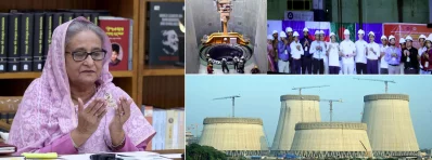 রূপপুর পারমাণবিক বিদ্যুৎকেন্দ্রের দ্বিতীয় ইউনিটের চুল্লি স্থাপনকাজের উদ্বোধন করেন প্রধানমন্ত্রী শেখ হাসিনা